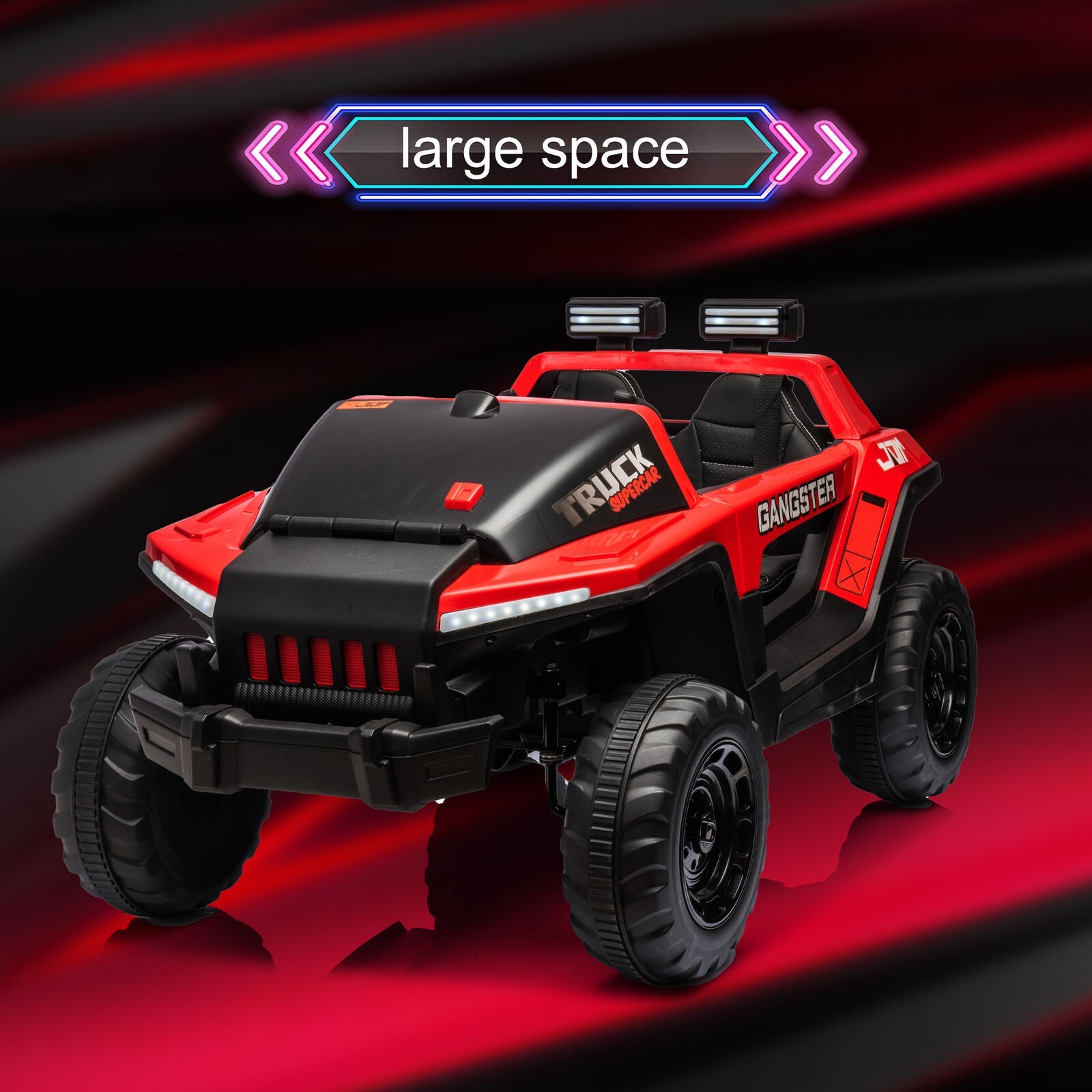 Electric Ride-On Truck for Kids with Remote Control, Bluetooth MP3, and Gift Option - 24V