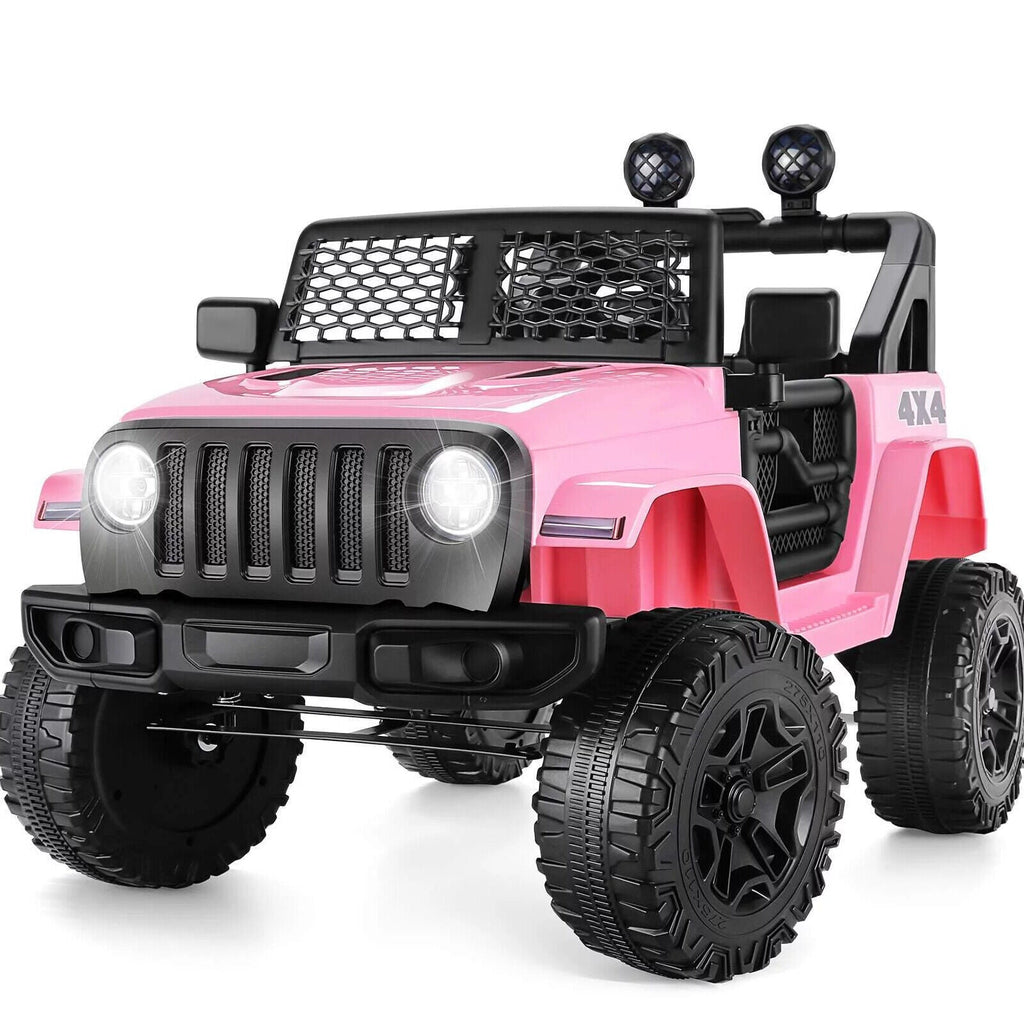 Electric Ride-On Truck for Kids with Remote Control, LED Lights, and 3 Speed Options