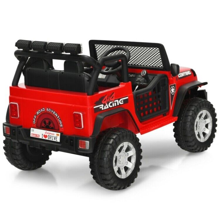 Electric Ride On Truck for Kids with Remote Control, Lights, and Music - 12V Children's Car Toy