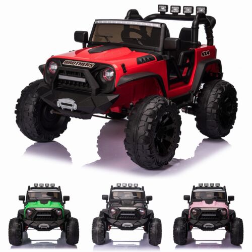 400W Electric Kids Ride On Jeep Truck with Remote Control, MP3 Player, and LED Lights