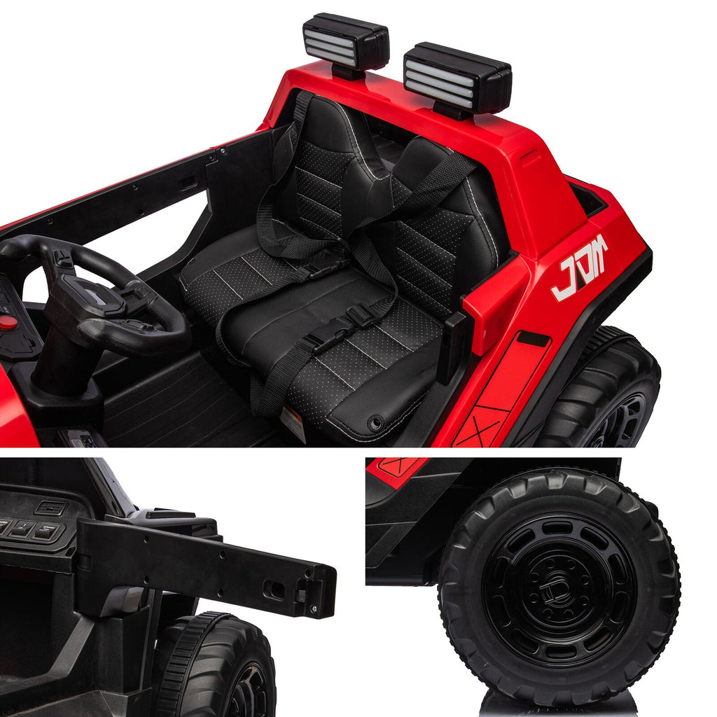 Electric Ride-On Truck for Kids with Remote Control, Music, LED Lights, and USB MP3