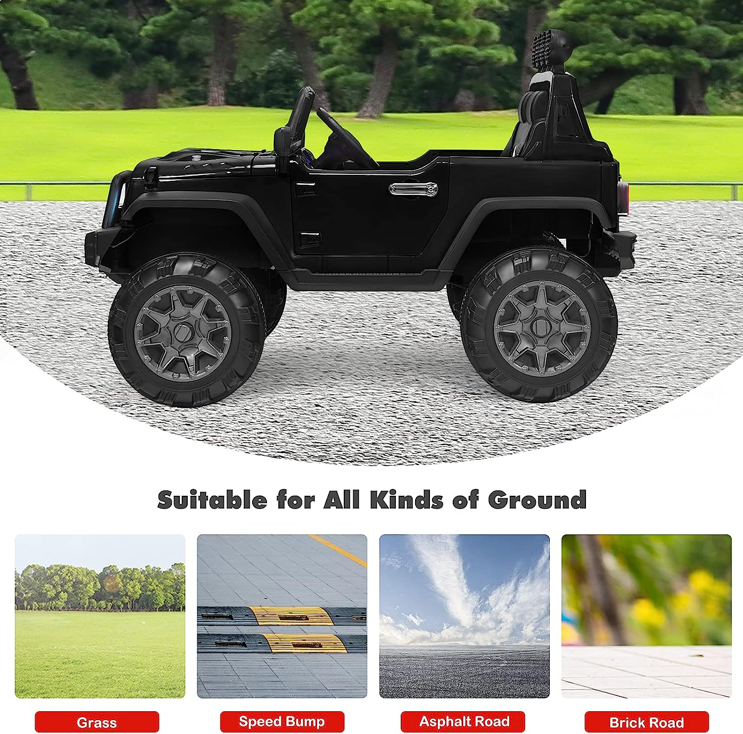 Electric Ride-On Truck for Kids with Spring Suspension and 12V Battery Power