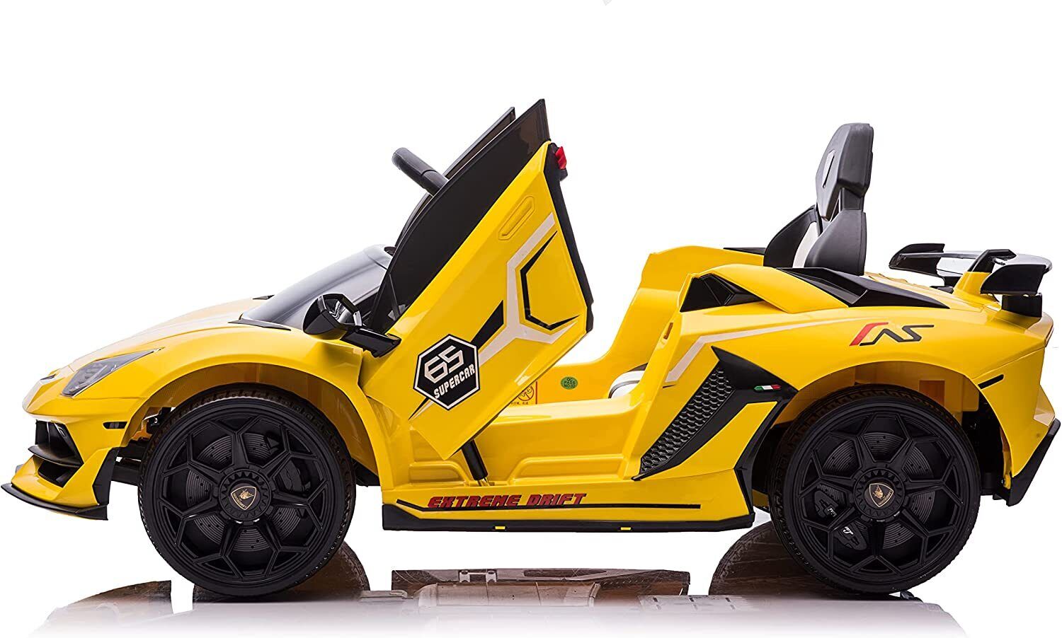 12V Licensed Lamborghini Aventador Electric Ride-On Car with Remote Control and LED Lights - 3 Speed Options