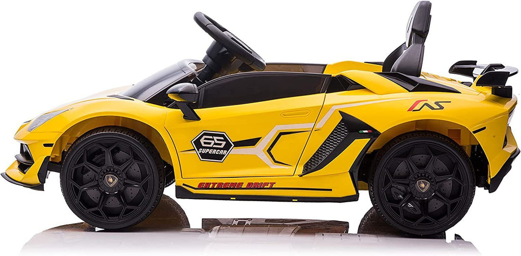 Electric Sport Car for Kids with LED MP3, Remote Control, and Hydraulic Doors - 12V Ride On Toy
