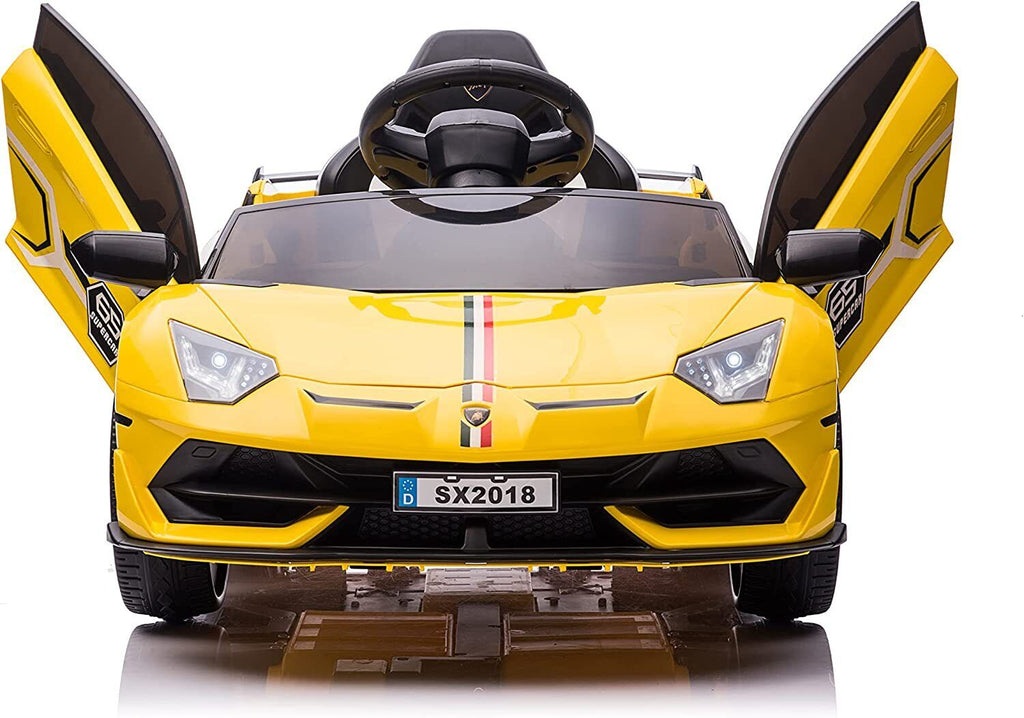 Electric Sports Car for Kids with Remote Control and LED Lights - 12V Battery Powered Ride-On