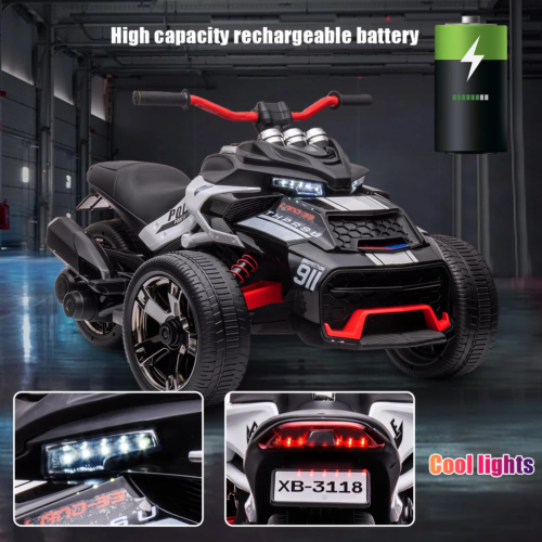 Electric Three Wheeler ATV for Kids - 12V, 2 Speeds, Perfect for Toddlers