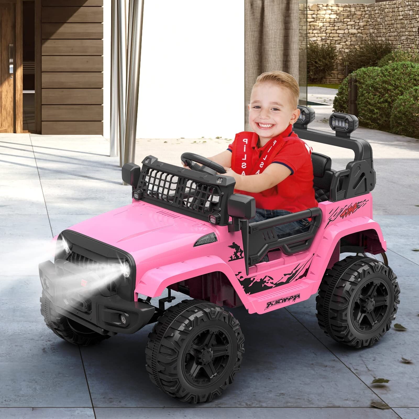 Electric Toy Jeep for Kids with Bluetooth Remote Control - Perfect Xmas Gift!