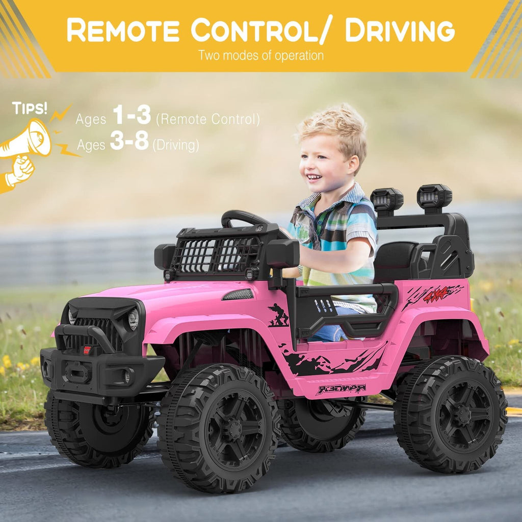 Electric Toy Jeep for Kids with Bluetooth Remote Control - Perfect Xmas Gift!