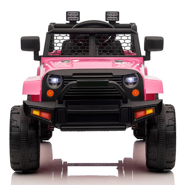 Electric Toy Jeep for Kids with LED Lights, MP3 Player, and Remote Control - Perfect Gift for Young Drivers!