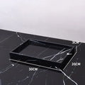 Elegant black and white afralia marble tray bedroom decor