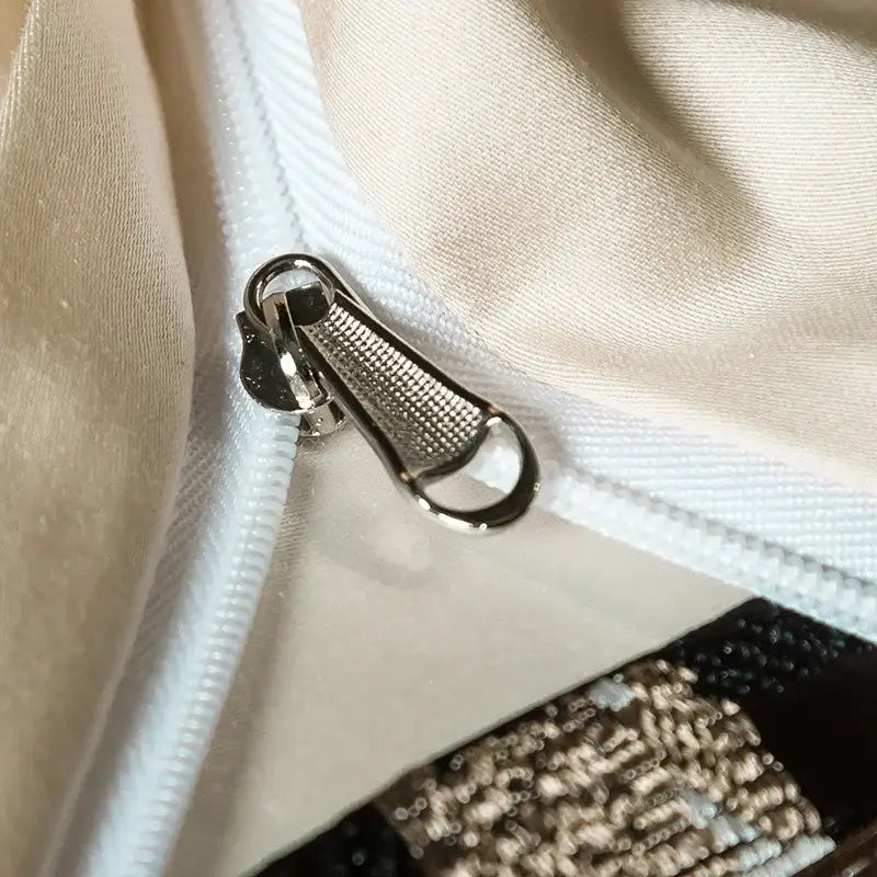 Elegant brown & cream 200s embroidery egyptian cotton bedding set bedroom