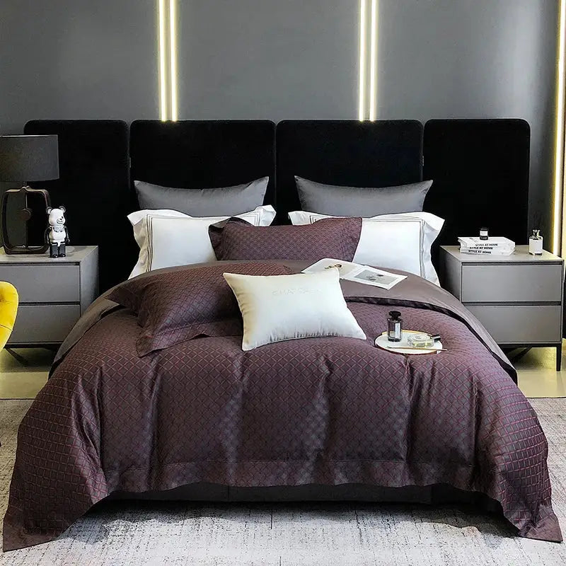 Elegant cream satin floral 1200tc egyptian cotton bedding set bedroom