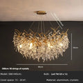 Elegant gold crystal branch chandelier dining room pendant light