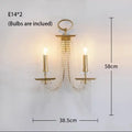 Elegant gold crystal candle chandelier for dining room