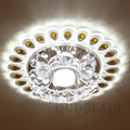 Elegant gold crystal glass led ceiling light for living room