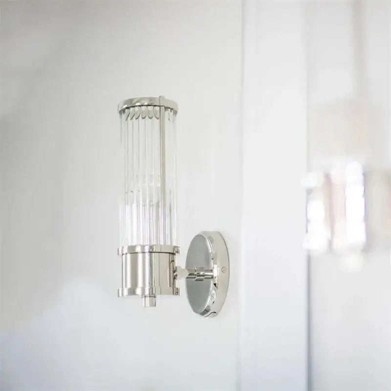 Elegant gold crystal led wall lights living room glass rod sconce