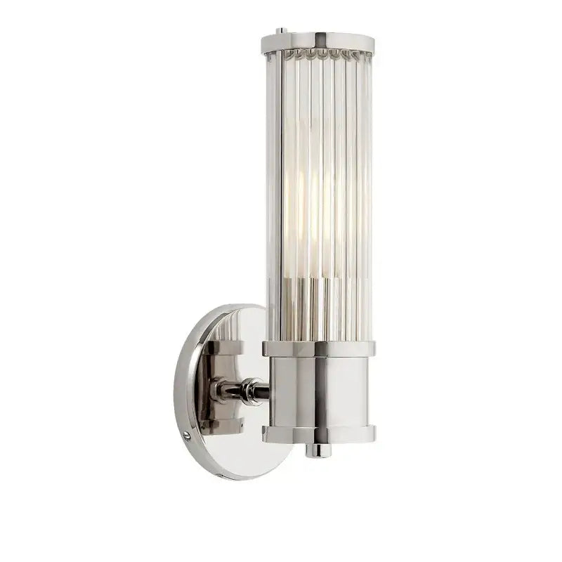 Elegant gold crystal led wall lights living room glass rod sconce