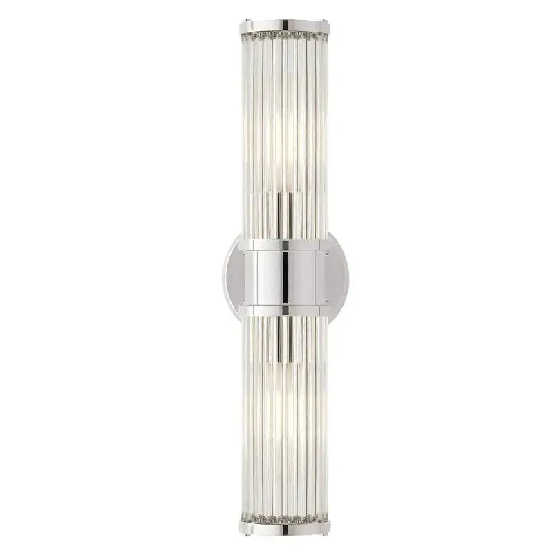 Elegant gold crystal led wall lights living room glass rod sconce