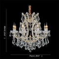 Elegant gold decorbites crystal candle chandelier for villa hall