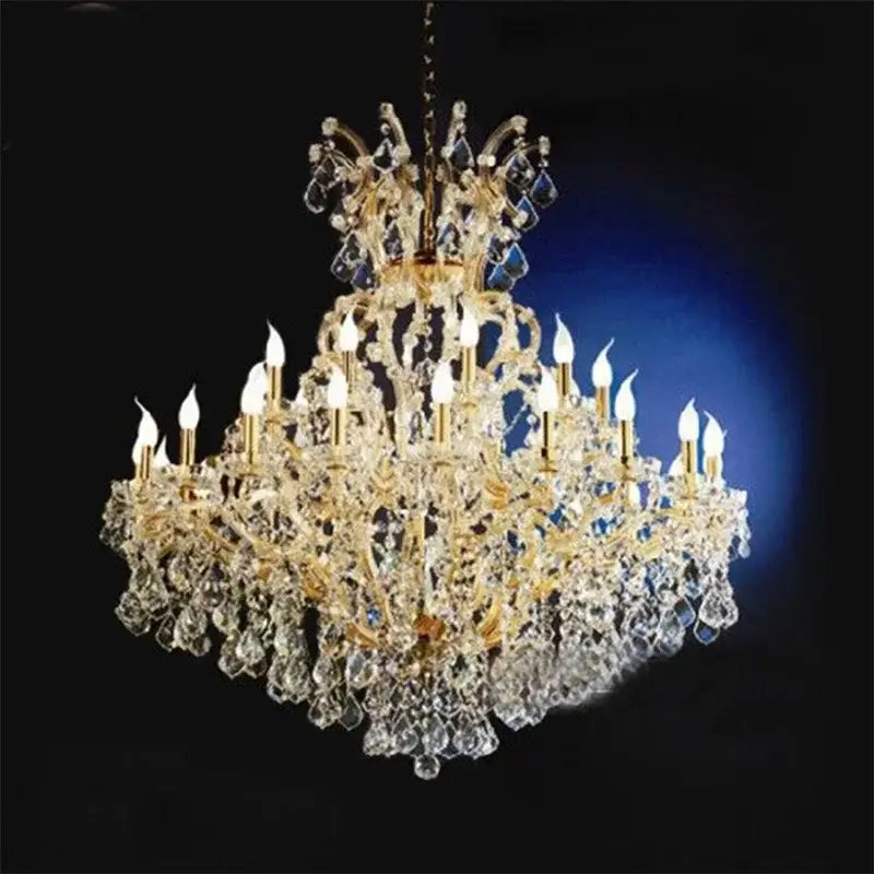 Elegant gold decorbites crystal candle chandelier for villa hall