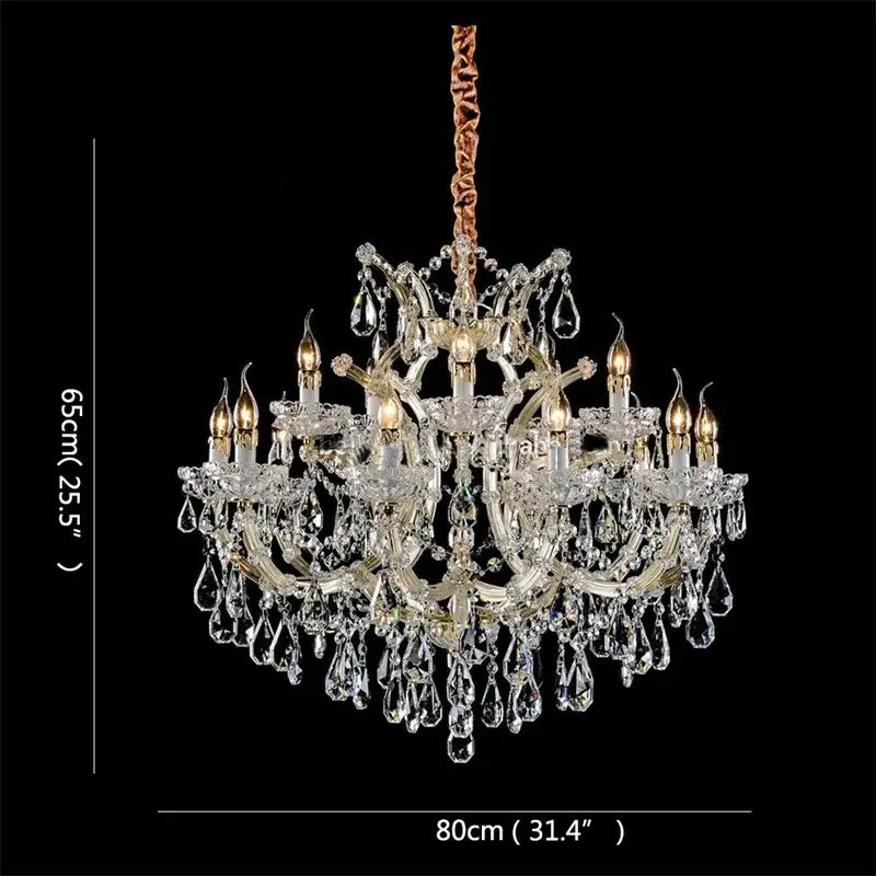 Elegant gold decorbites crystal candle chandelier for villa hall
