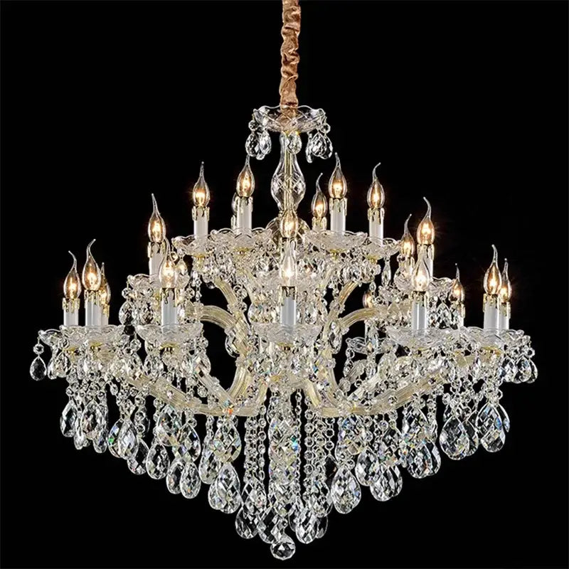 Elegant gold decorbites crystal candle chandelier for villa hall