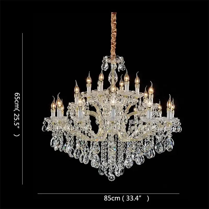 Elegant gold decorbites crystal candle chandelier for villa hall