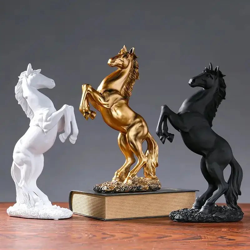 Elegant horse resin sculpture living room tabletop decor