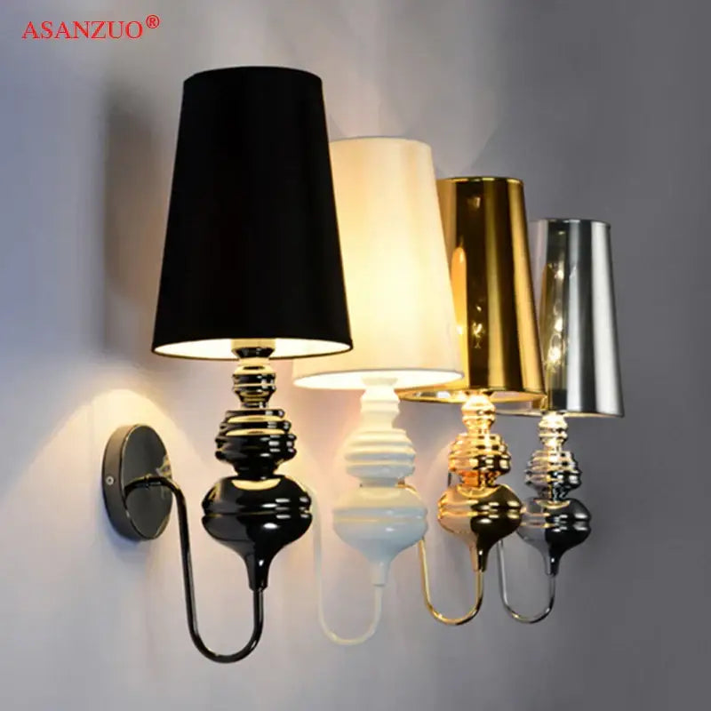 Elegant metallic decorbites guards wall lamps set for bedroom