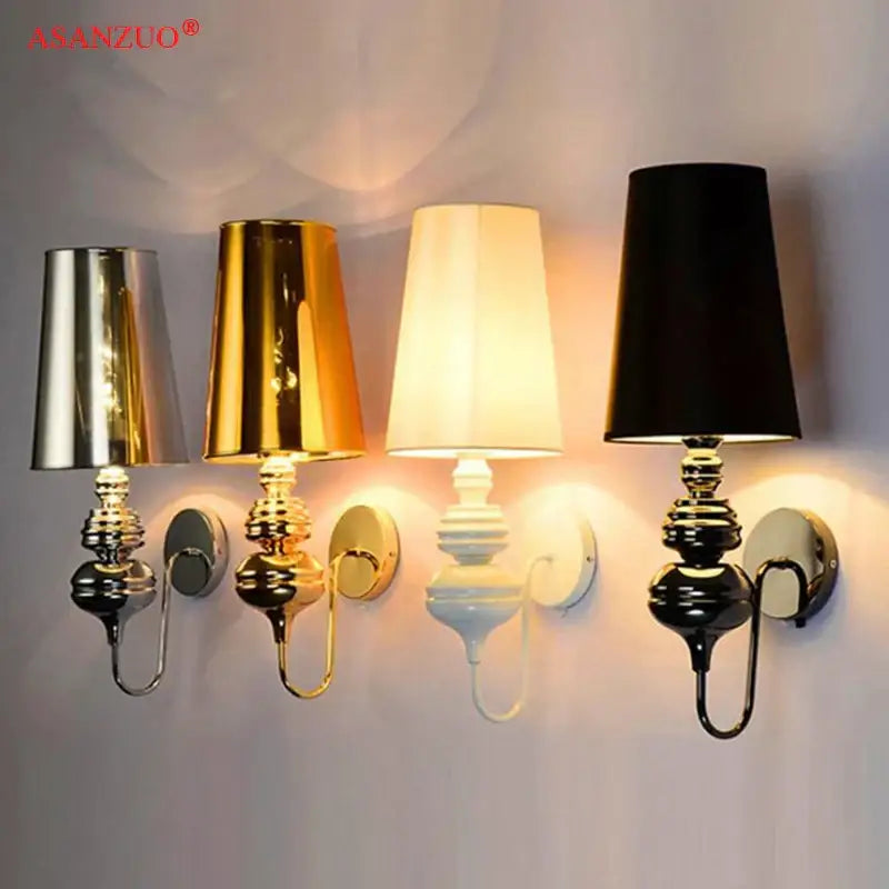 Elegant metallic decorbites guards wall lamps set for bedroom