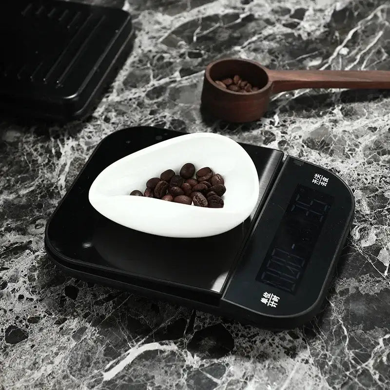 Elegant white ceramic dose trays and tea spoon set for kitchen