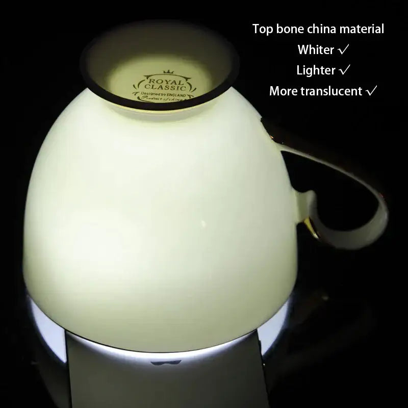 Elegant white & gold bone china coffee set dining room porcelain tea set