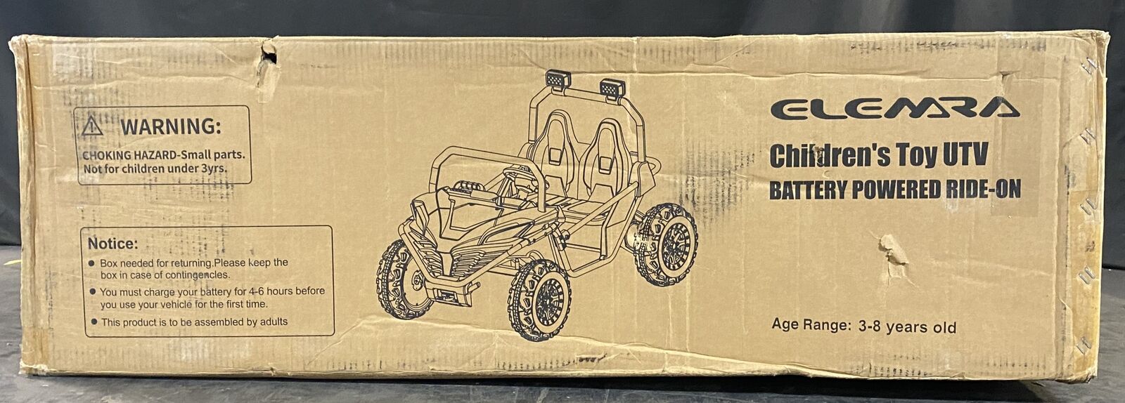 Elemara S608 UTV 12V Battery Powered Electric Ride On Car for Kids - Brand New in Open Box