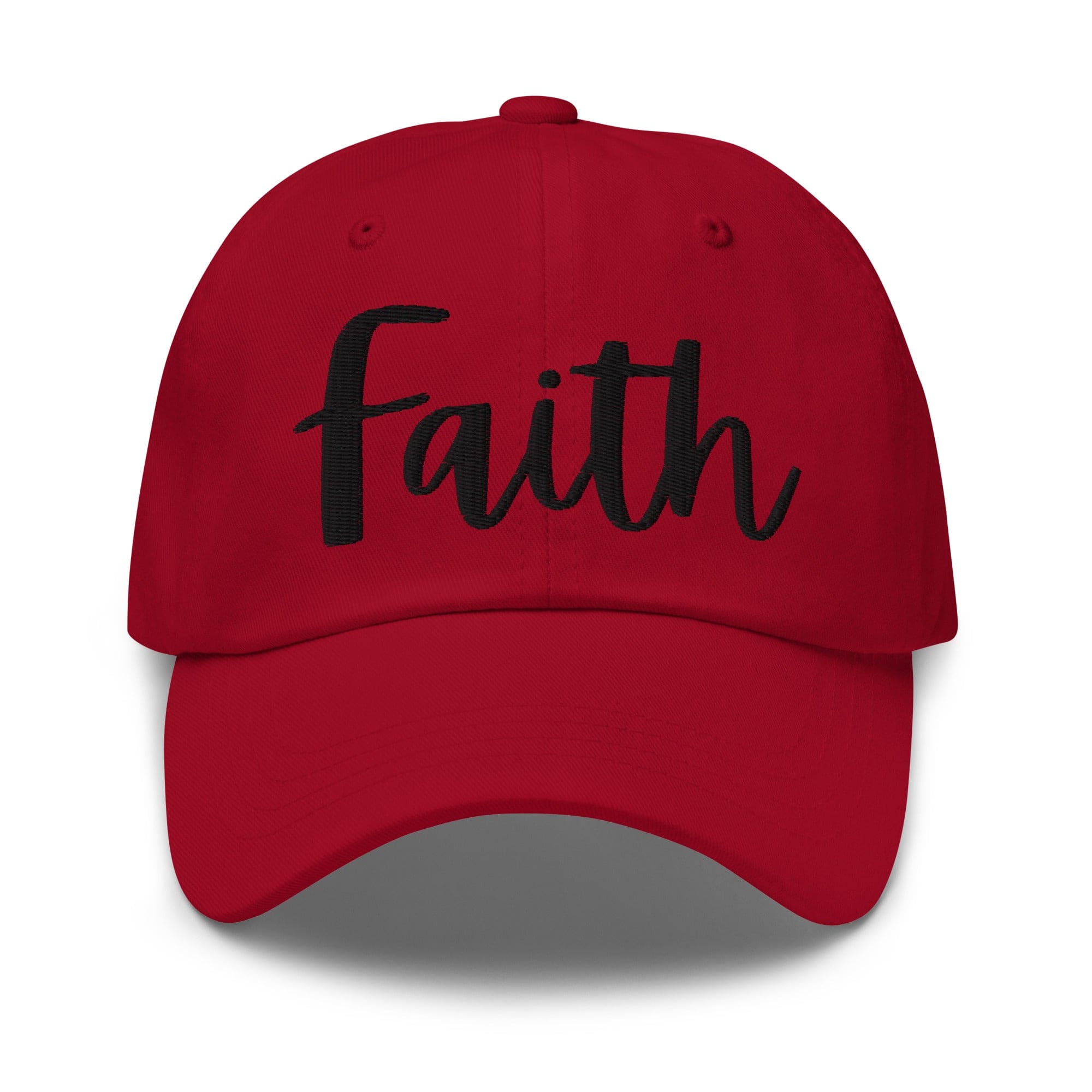 Embroidered Adjustable Baseball Cap - Faith - F/b