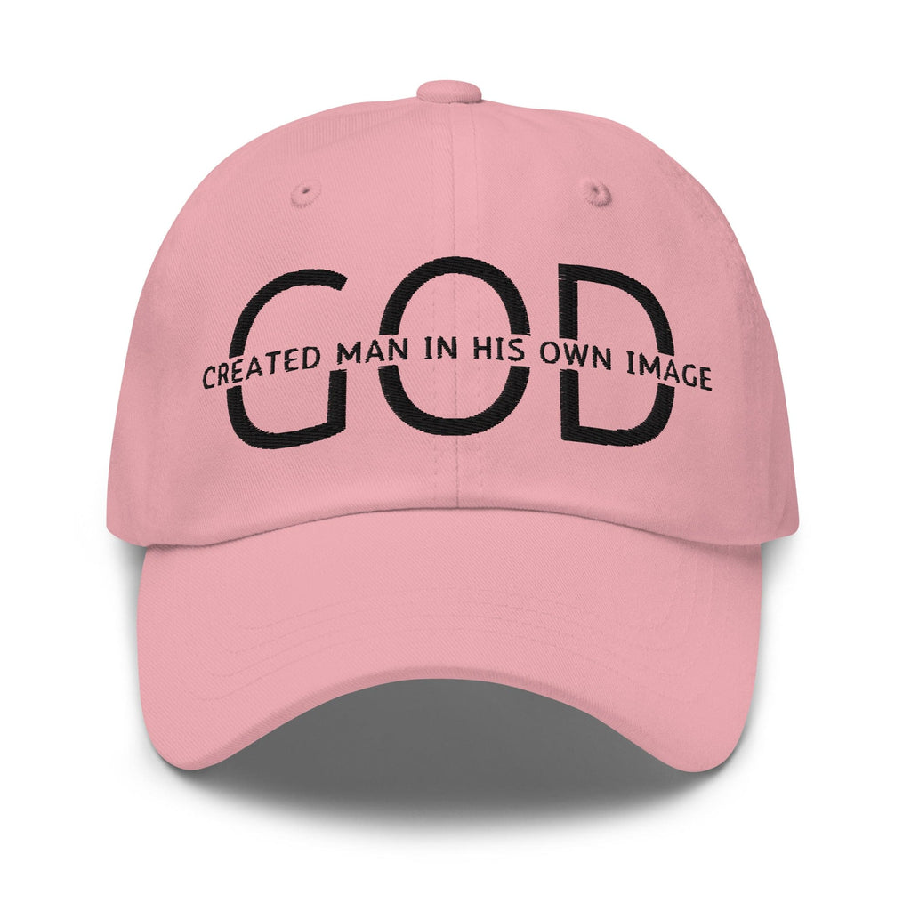 Embroidered Adjustable Baseball Cap - God Created Man in His Own Image - F/b