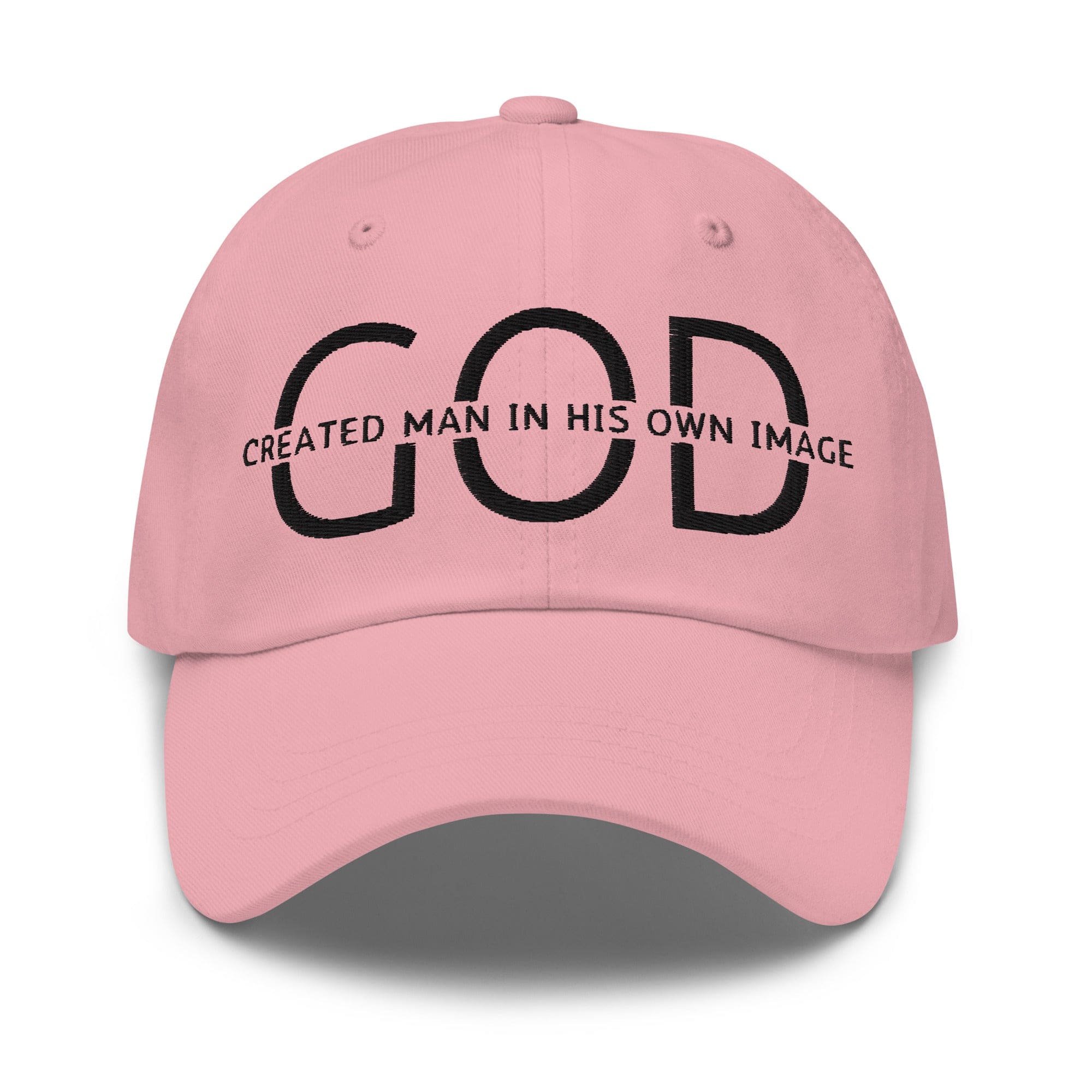 Embroidered Adjustable Baseball Cap - God Created Man in His Own Image - F/b