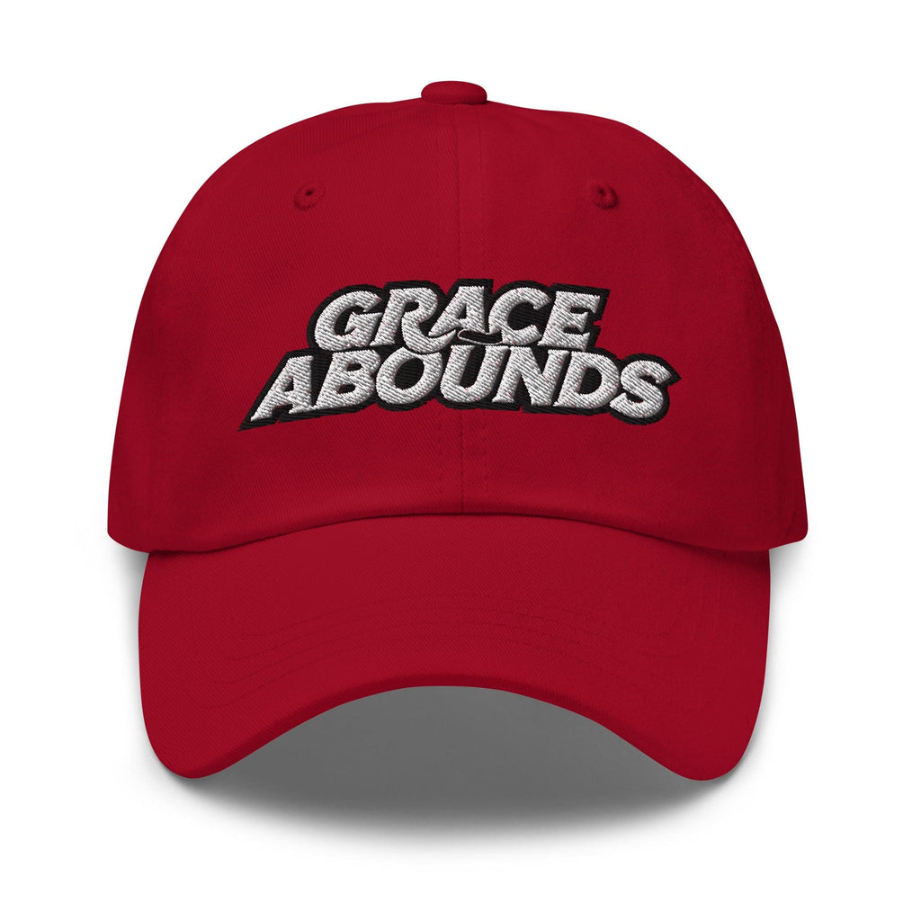 Embroidered Adjustable Baseball Cap - Grace Abounds - F/b