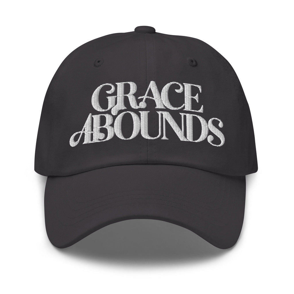 Embroidered Adjustable Baseball Cap - Grace Abounds - F/b