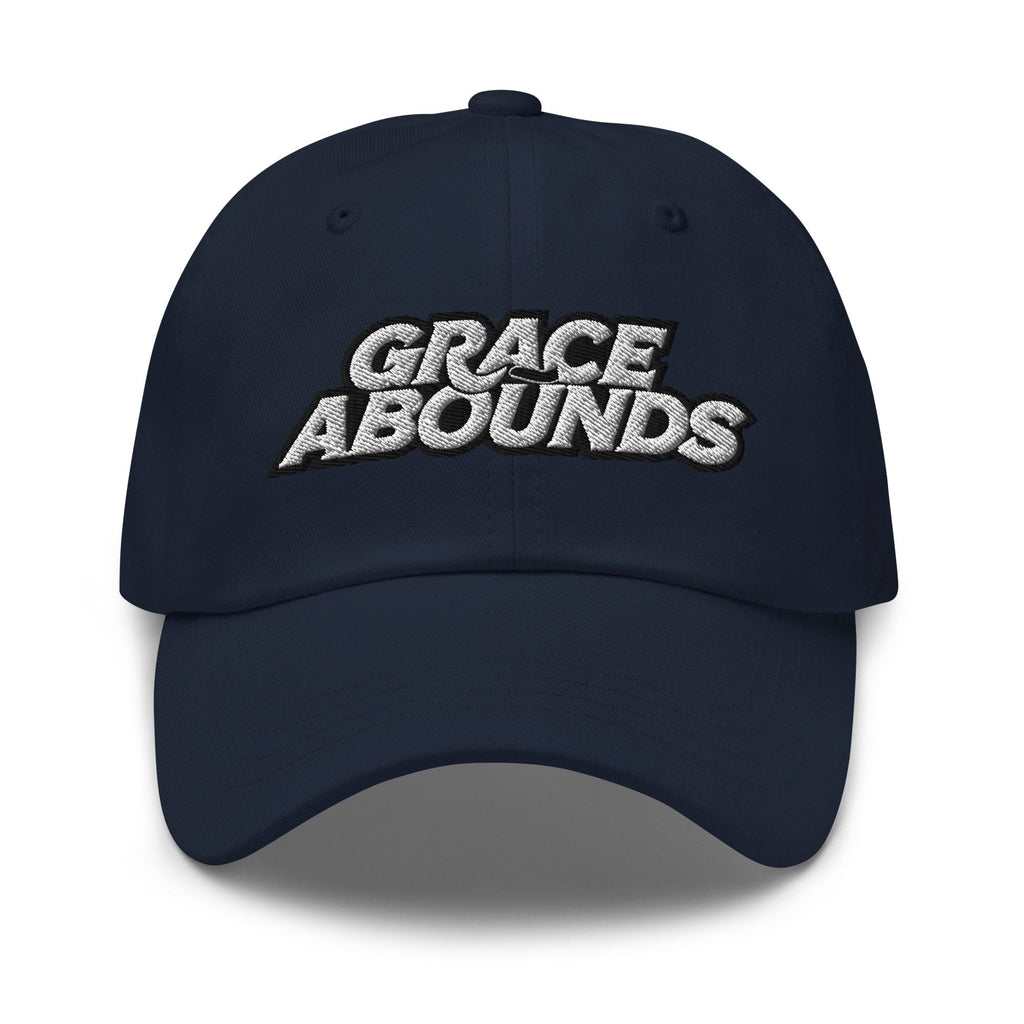 Embroidered Adjustable Baseball Cap - Grace Abounds - F/b