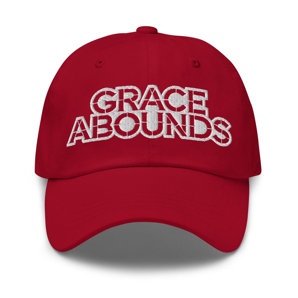 Embroidered Adjustable Baseball Cap - Grace Abounds - F/b
