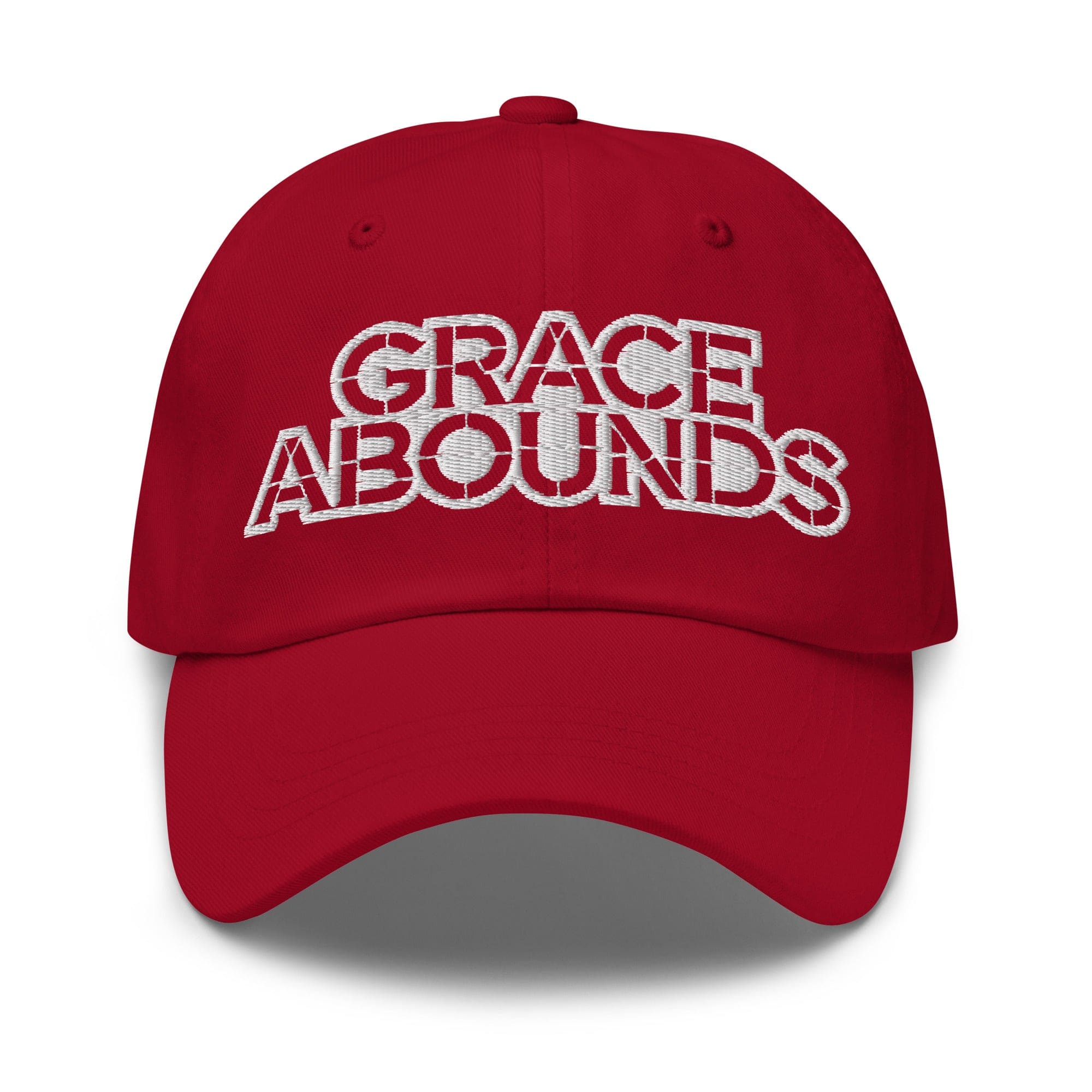 Embroidered Adjustable Baseball Cap - Grace Abounds - F/b