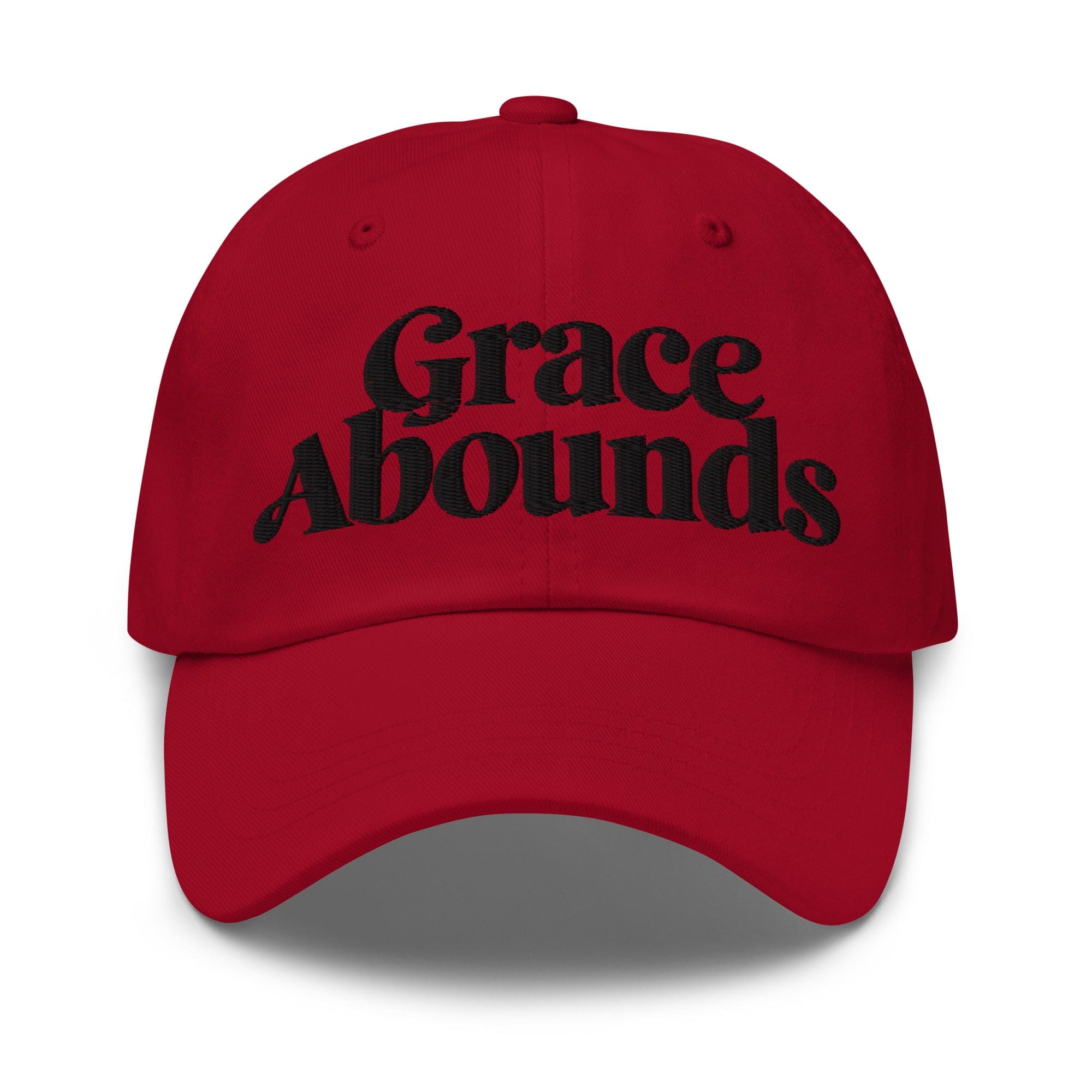 Embroidered Adjustable Baseball Cap - Grace Abounds - F/b