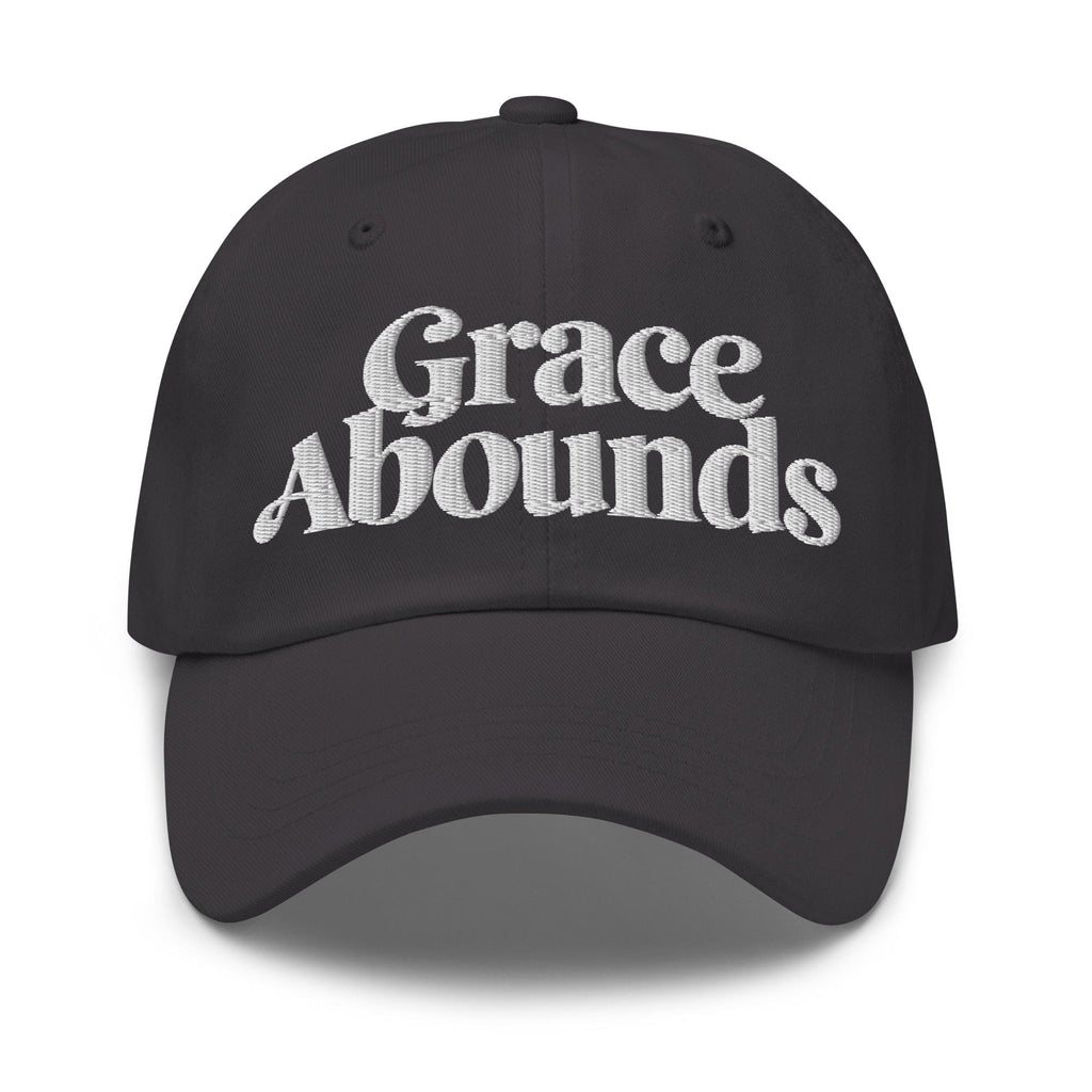 Embroidered Adjustable Baseball Cap - Grace Abounds - F/b