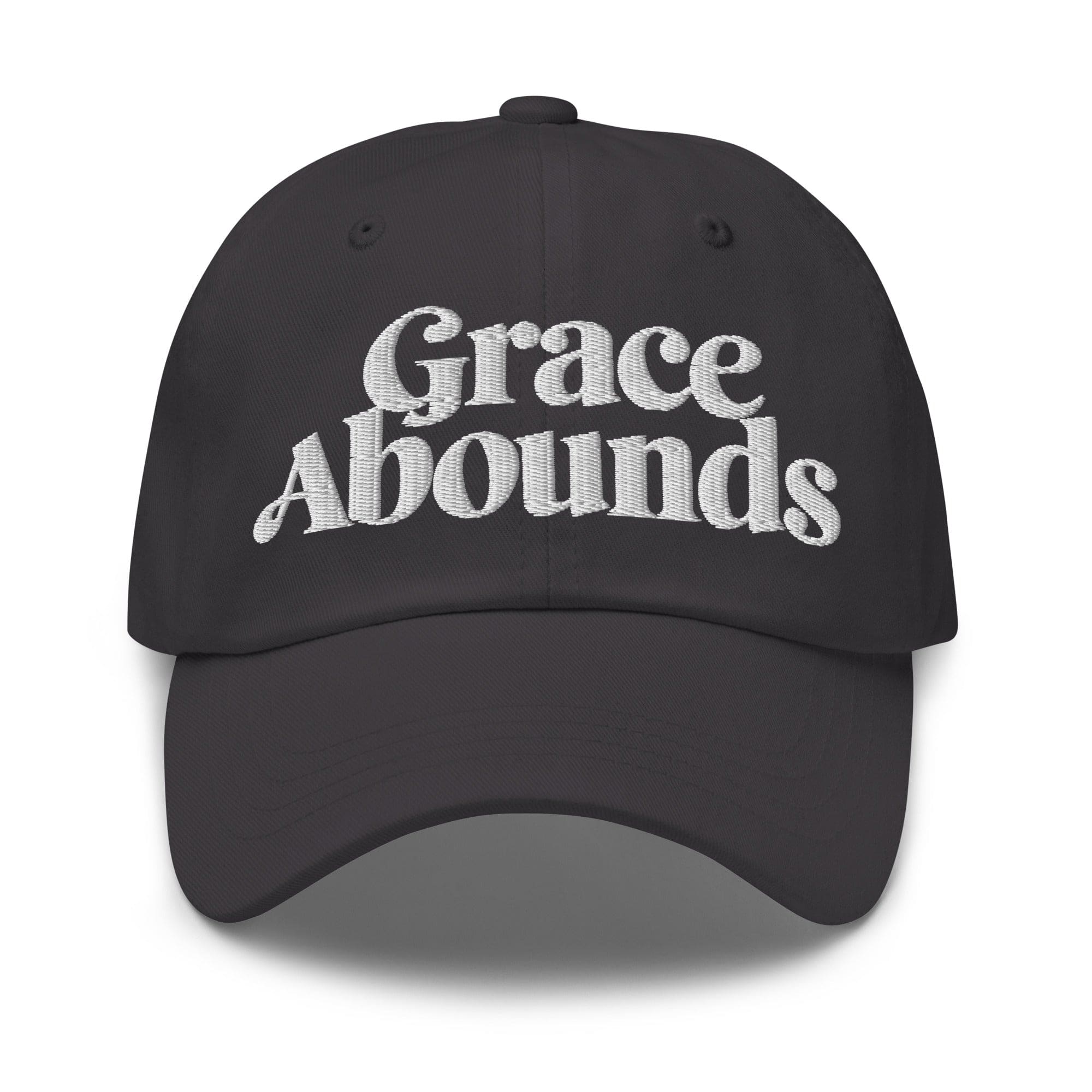 Embroidered Adjustable Baseball Cap - Grace Abounds - F/b