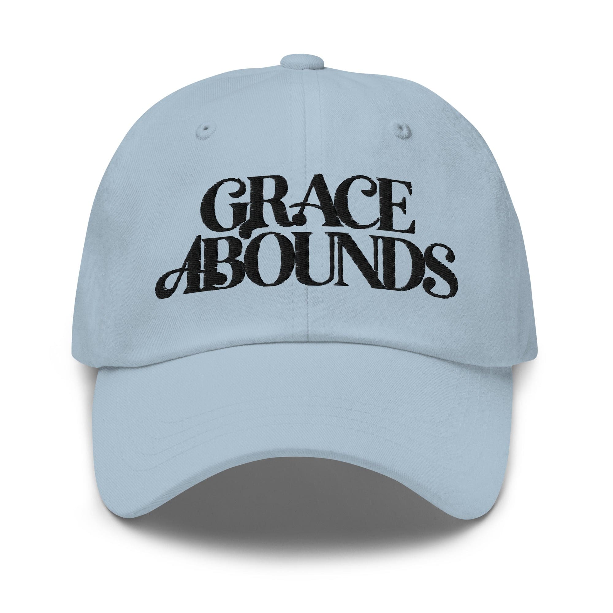 Embroidered Adjustable Baseball Cap - Grace Abounds - F/b