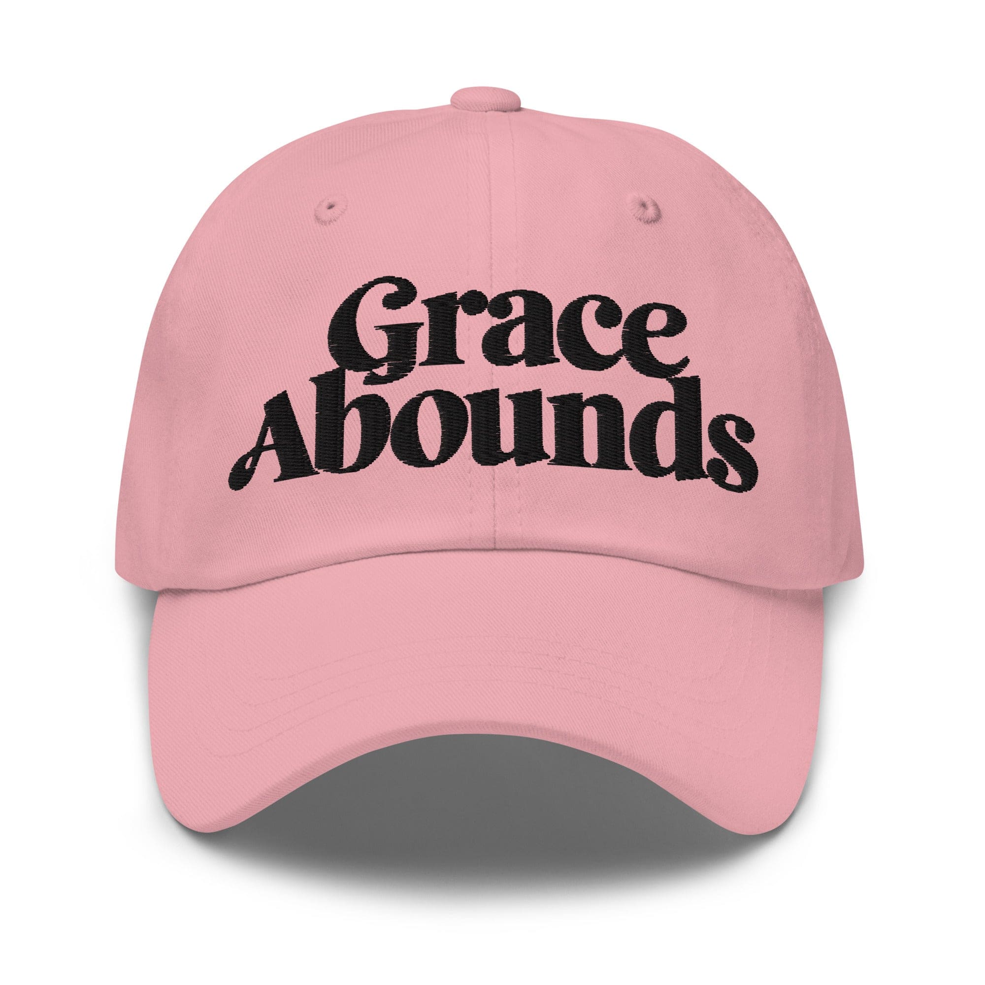 Embroidered Adjustable Baseball Cap - Grace Abounds - F/b