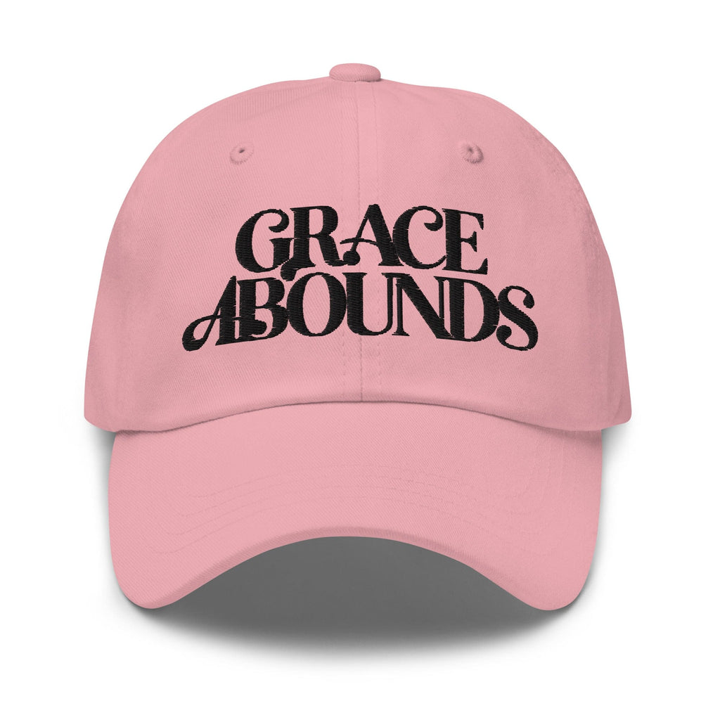 Embroidered Adjustable Baseball Cap - Grace Abounds - F/b