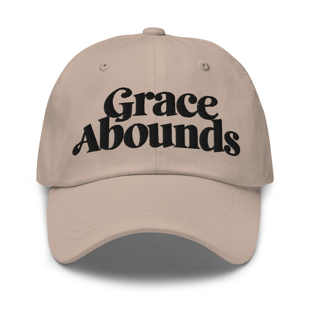 Embroidered Adjustable Baseball Cap - Grace Abounds - F/b