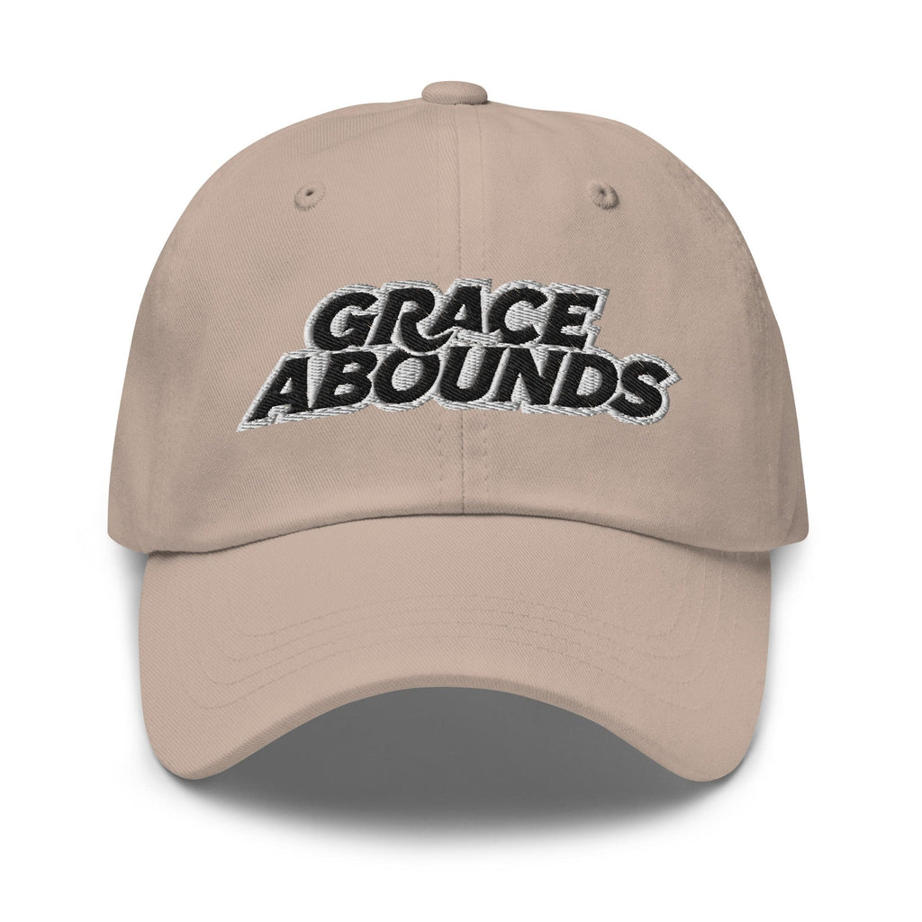 Embroidered Adjustable Baseball Cap - Grace Abounds - F/b