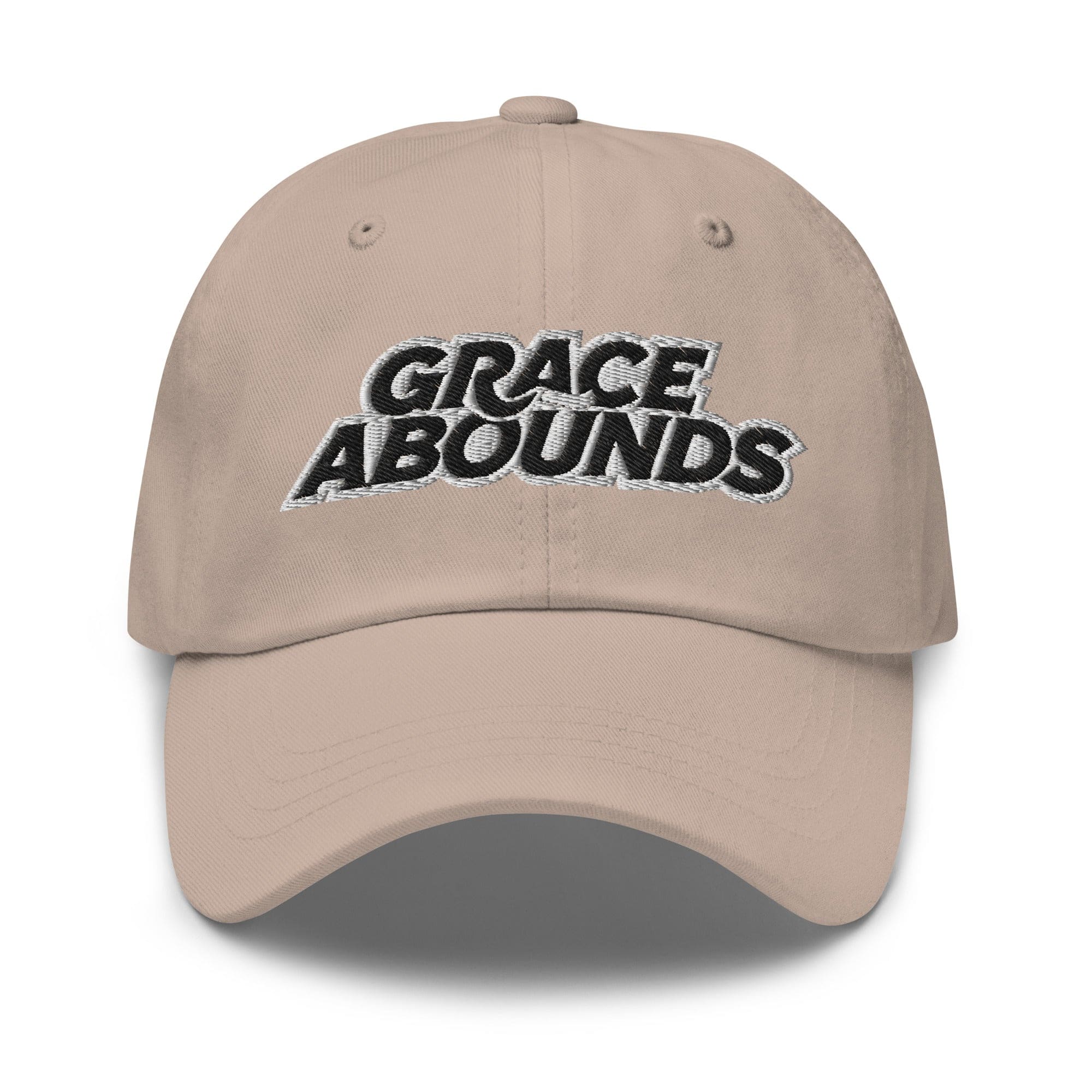 Embroidered Adjustable Baseball Cap - Grace Abounds - F/b